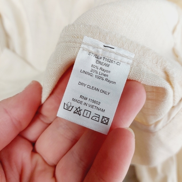 Lush Cream Roll Tab Sleeve 2 Button-Up Blazer Jackets 535 - Picture 7 of 8